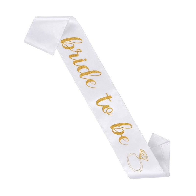 Wedding Decorations Bridal Shower Wedding Veil Team Bride To Be Satin Sash Bachelorette Party Girl Hen Party Decoration Supplies