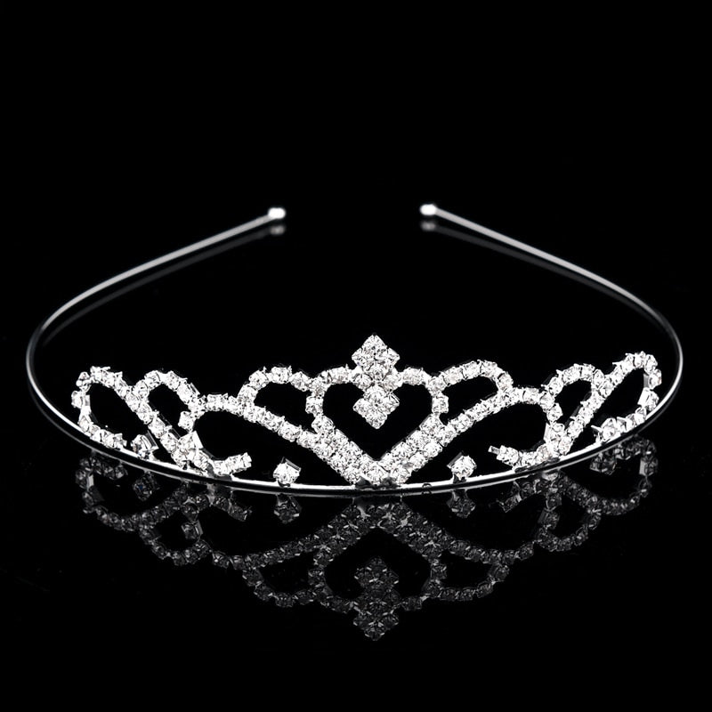 Bridal Crystal Tiaras and Crowns Headband Kid Flower Girls Bridesmaid Wedding Hair Accessiories Hair Jewelry