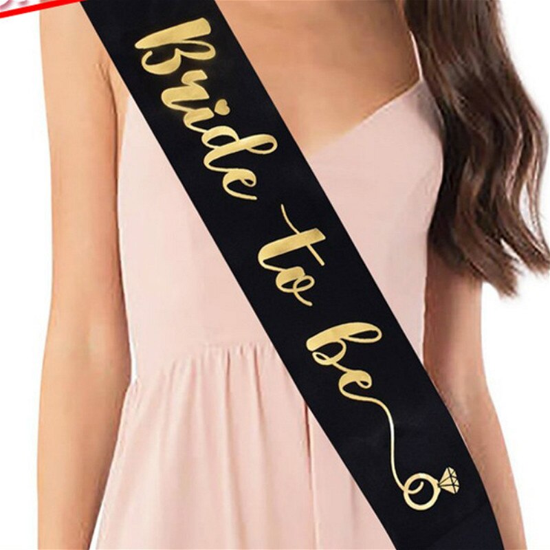 Wedding Decorations Bridal Shower Wedding Veil Team Bride To Be Satin Sash Bachelorette Party Girl Hen Party Decoration Supplies