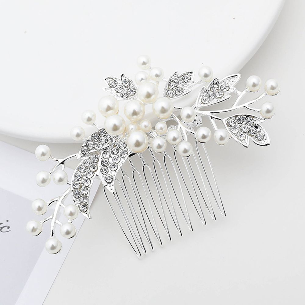 1pc Bridal Hairpins Wedding Pearl Flower Crystal Bridesmaid Hair Pins metal gift women girl Hairdressing Hair Accessories