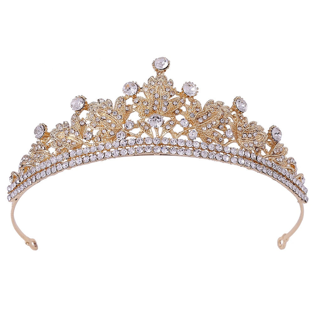 Rhinestones Crystal Crown Tiaras Bridal Hair Jewelry Wedding Hair Accessories Women Bride Princess Crown Queen Party Headband