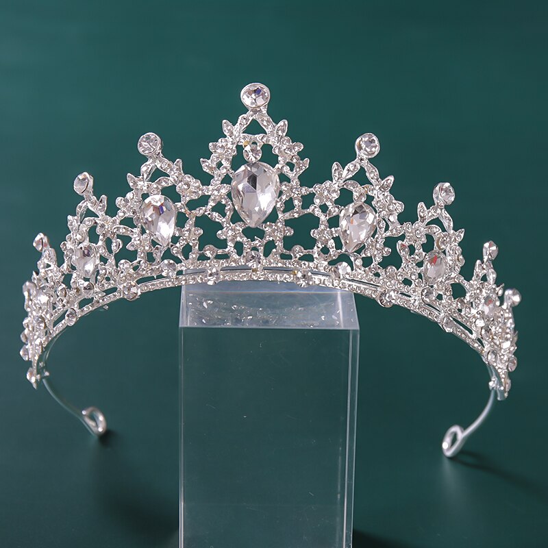 Rhinestones Crystal Crown Tiaras Bridal Hair Jewelry Wedding Hair Accessories Women Bride Princess Crown Queen Party Headband