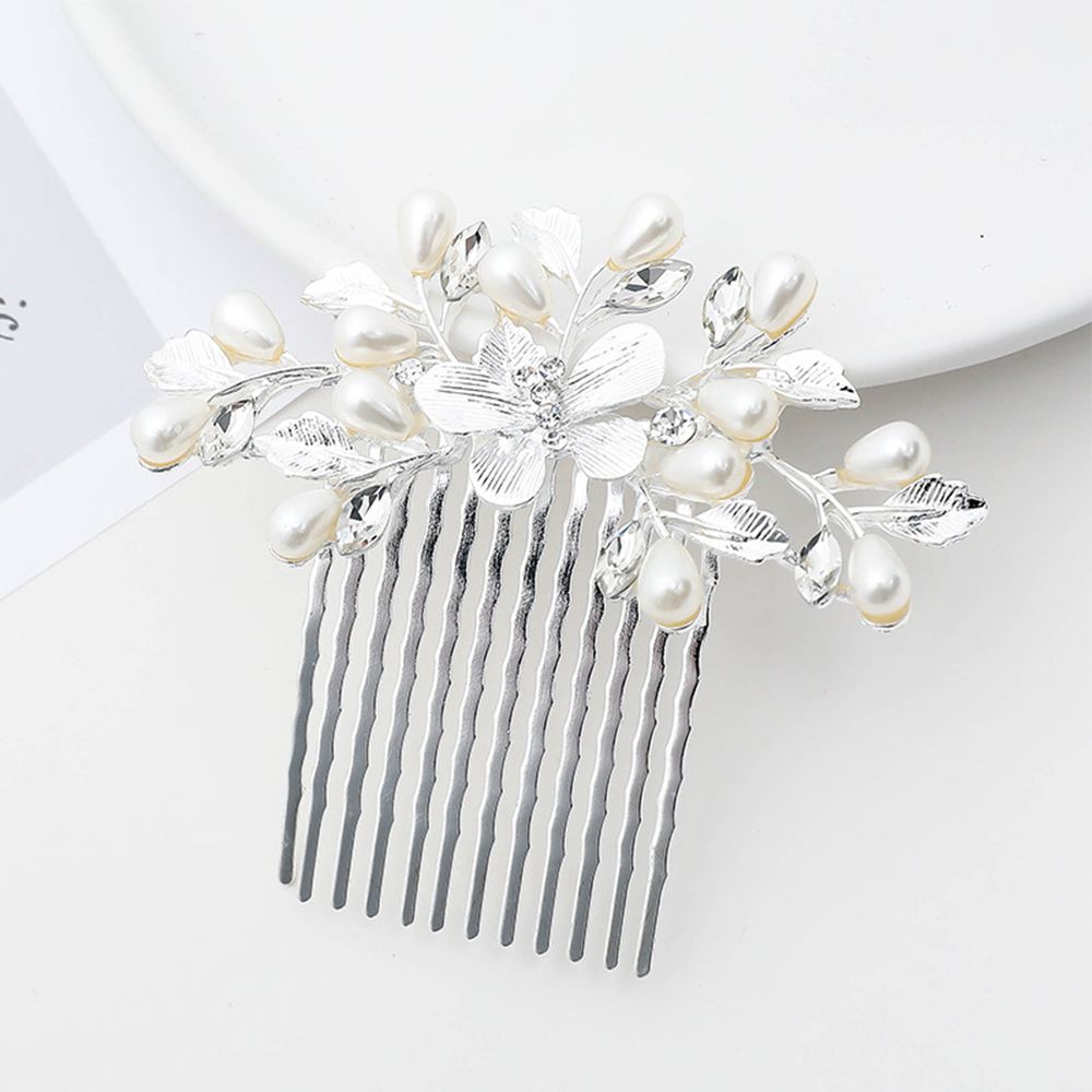 1pc Bridal Hairpins Wedding Pearl Flower Crystal Bridesmaid Hair Pins metal gift women girl Hairdressing Hair Accessories