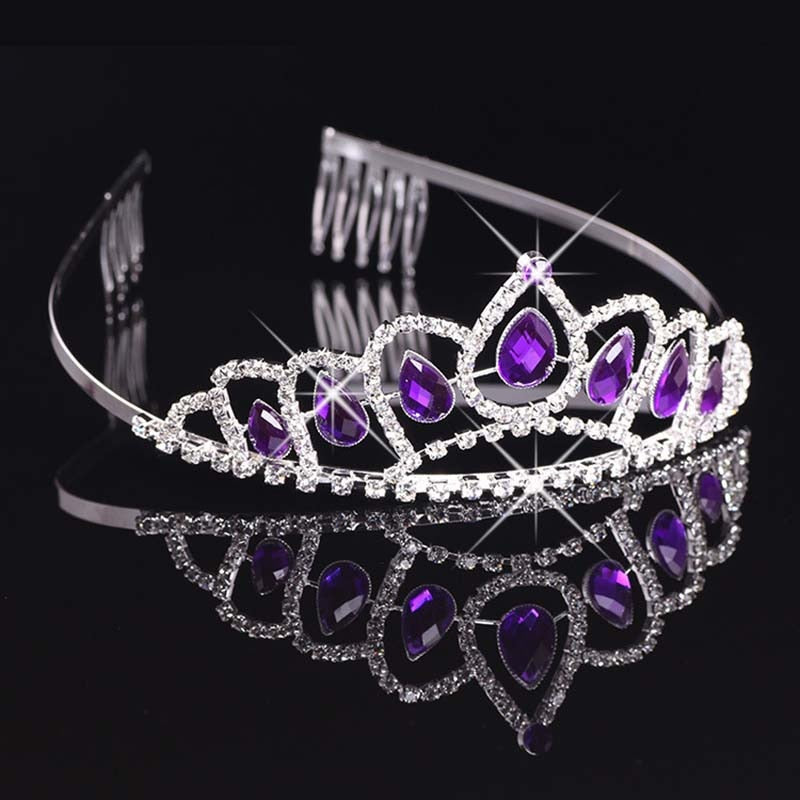 Bridal Crystal Tiaras and Crowns Headband Kid Flower Girls Bridesmaid Wedding Hair Accessiories Hair Jewelry