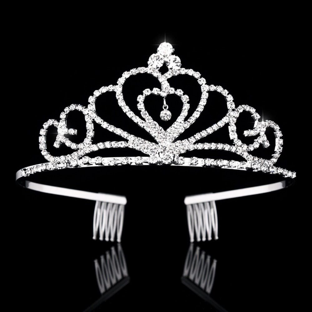 Bridal Crystal Tiaras and Crowns Headband Kid Flower Girls Bridesmaid Wedding Hair Accessiories Hair Jewelry