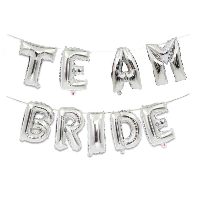 Wedding Bridal Shower 16inch Gold Silver Bride To Be Letter Foil Balloons Diamond Ring Balloon for Hen Party Favors Decoration,B