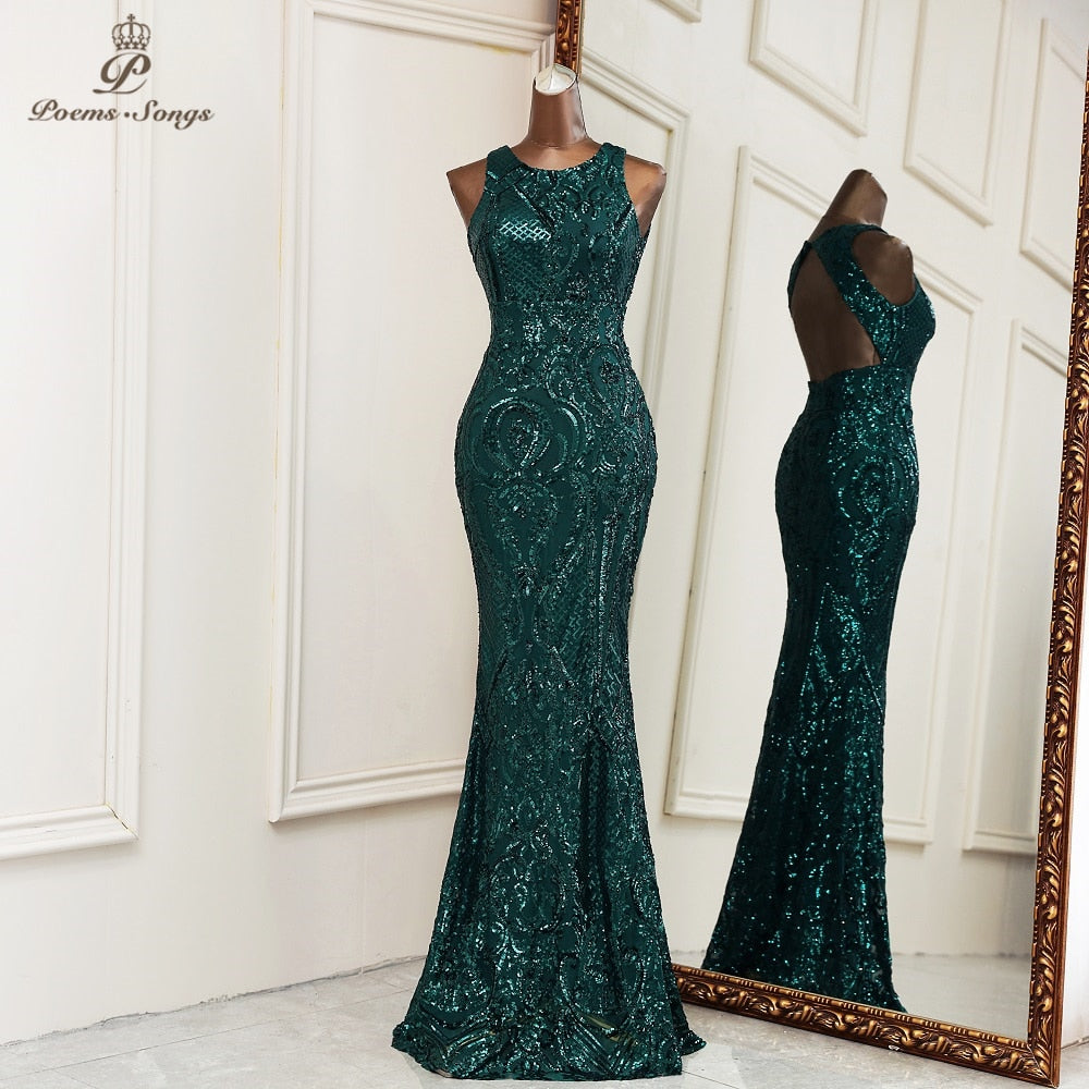 New evening dresses long formal dress women elegant mermaid vestidos de fiesta  elegant backless evening gowns