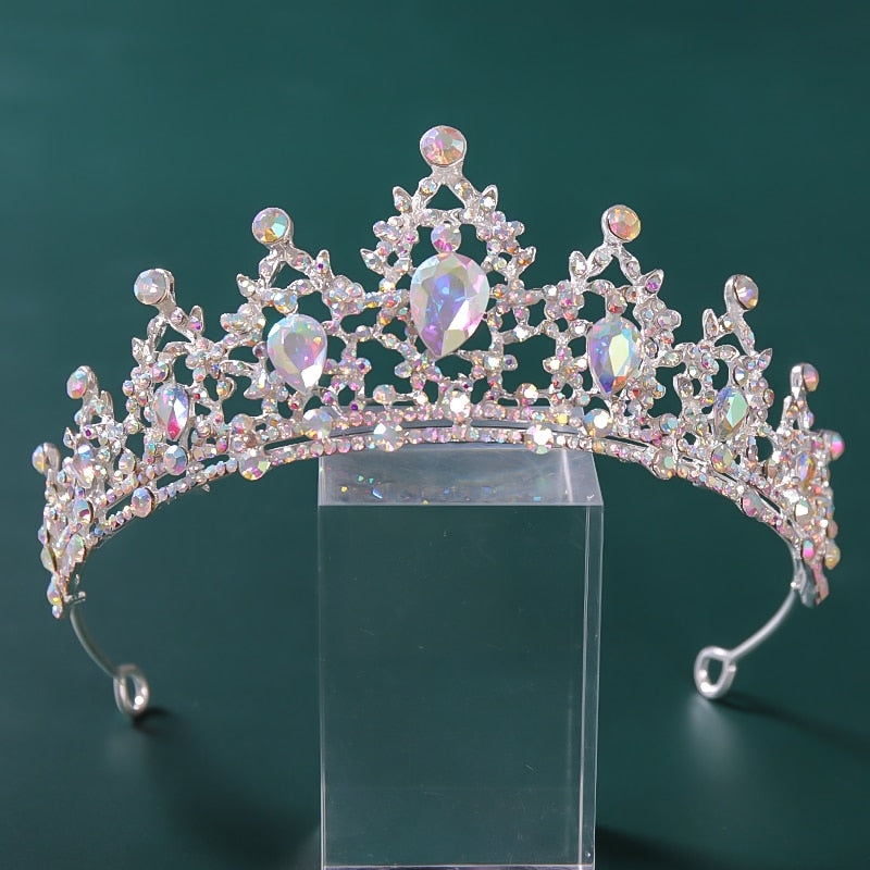 Rhinestones Crystal Crown Tiaras Bridal Hair Jewelry Wedding Hair Accessories Women Bride Princess Crown Queen Party Headband