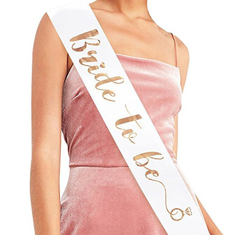 Wedding Decorations Bridal Shower Wedding Veil Team Bride To Be Satin Sash Bachelorette Party Girl Hen Party Decoration Supplies