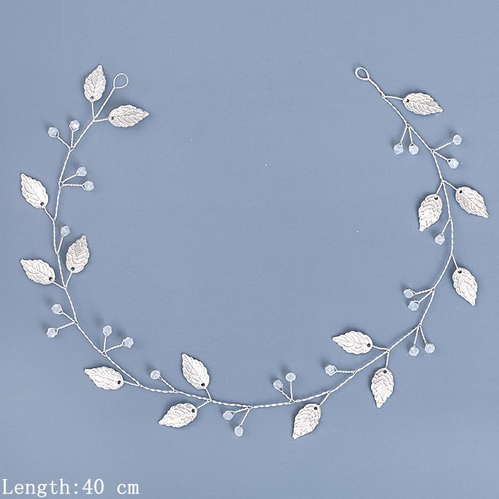 Pearl Rhinestone Headband Hair Accessories For Women Wedding Accessories Bride Headband Leaf Flower Headband Decoration For Hair