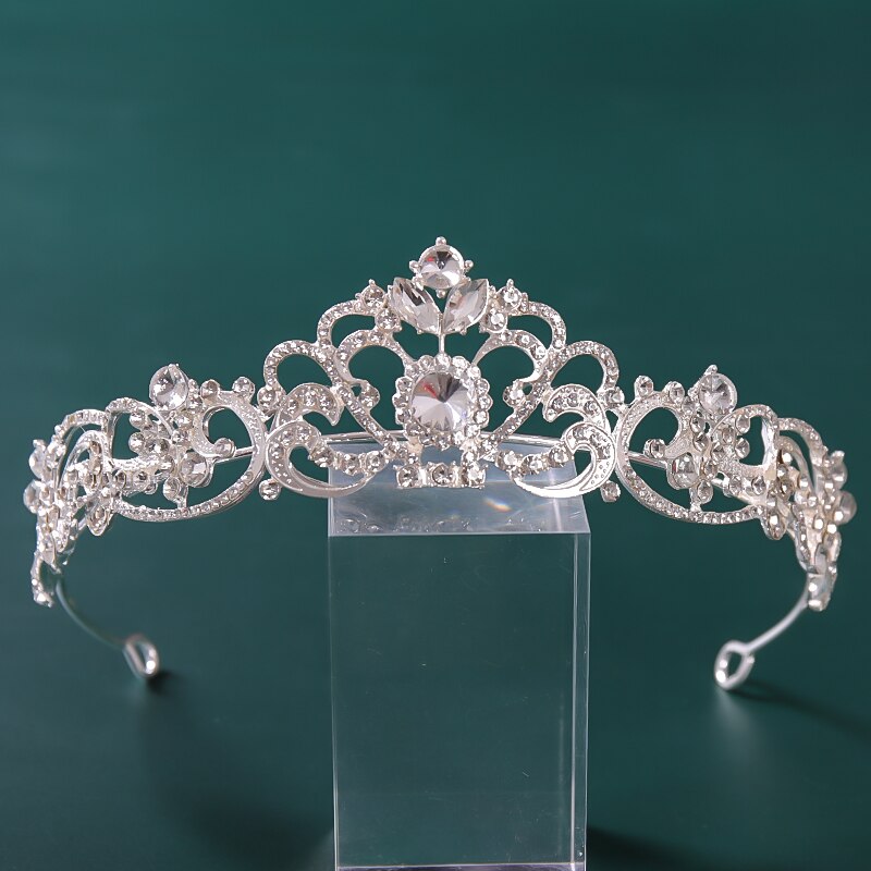 Rhinestones Crystal Crown Tiaras Bridal Hair Jewelry Wedding Hair Accessories Women Bride Princess Crown Queen Party Headband