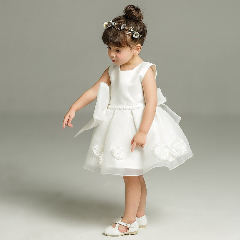 2pcs /Set Baby Girl Dress 3-24 Months Infant Formal Dresses For Birthday&Wedding Occasion Christening Gowns Baptism Clothes TS46