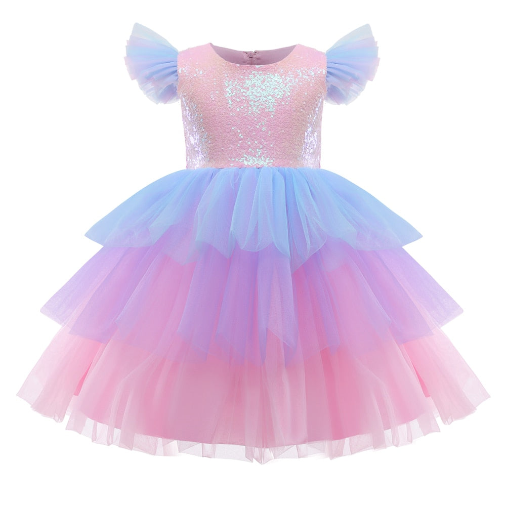 Girls Dress New Year Elegant Princess Dress Kids Dresses For Girl Costume Children Wedding Party Dress 4-10Yrs Vestido Infantil