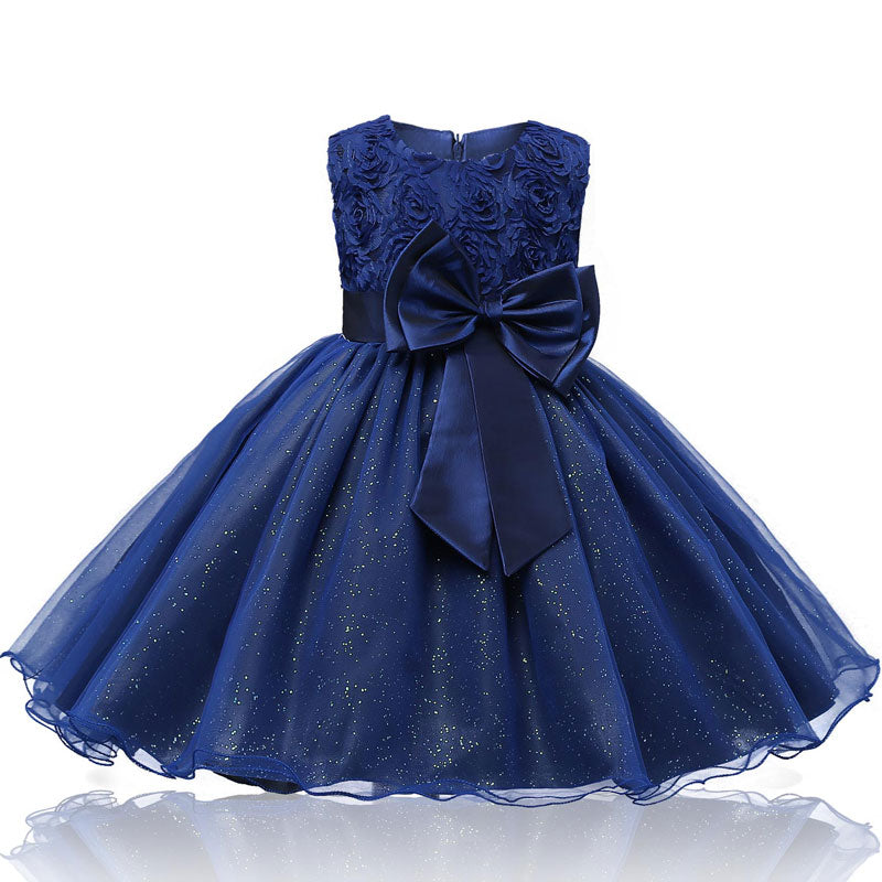 Children Luxury Party Formal Dress For Wedding Birthday Kids Christmas Ceremonies Dresses For Girls Lace Tutu Flower Girls Dress