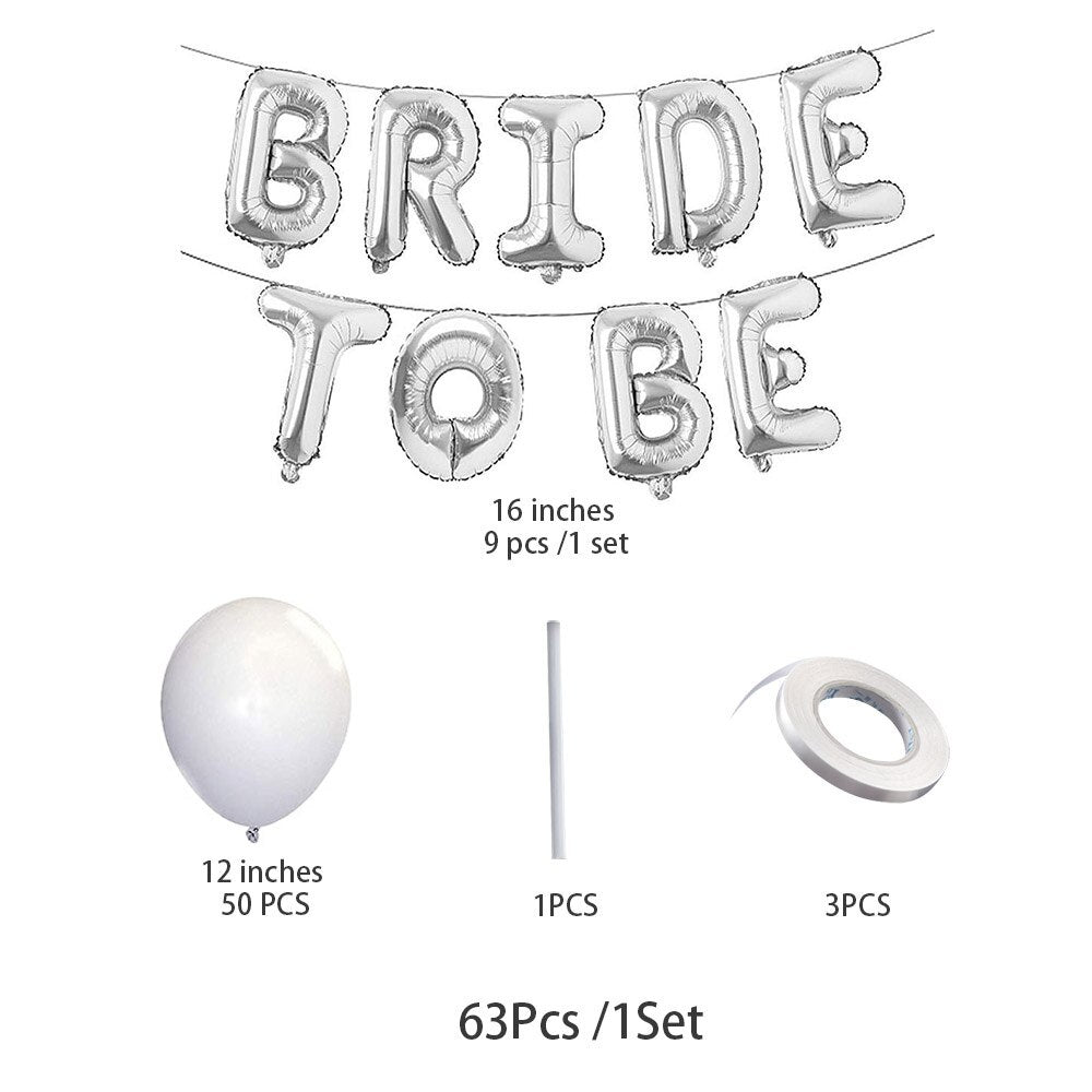 Bride To Be Letter Foil Balloons Bridal Bachelor Party Wedding Bridal Shower Balloon Set Valentines Decoration Supplies