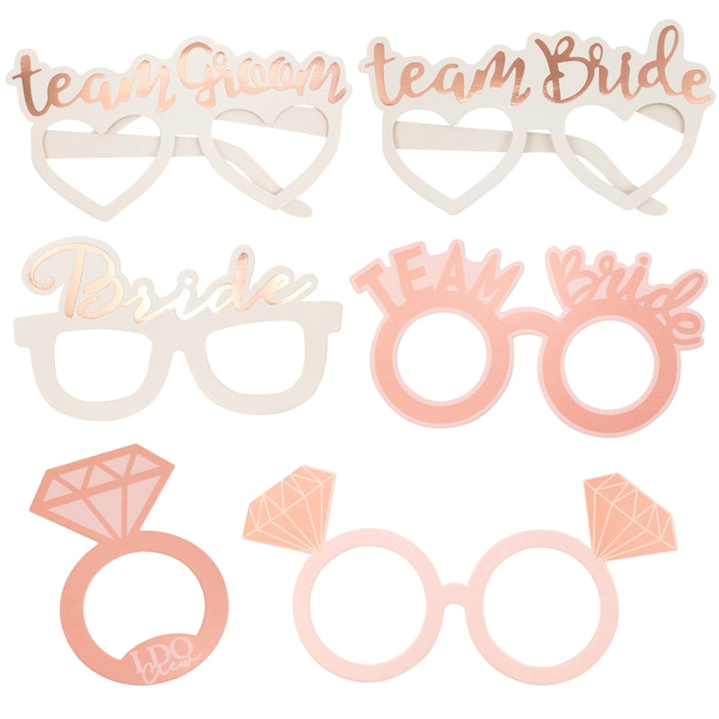 25Pcs Team Bride to Be Paper Photo Booth Props Mask Photobooth Bachelorette Hen Party Bridal Shower Wedding Decoration Supplies